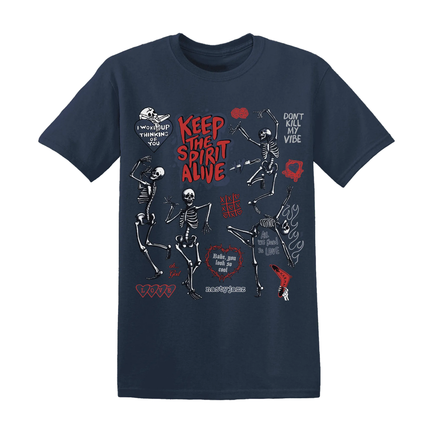 VaporMax-Air-Plus-Midnight-Navy-Gold-Black-T-Shirt-Match-Keep-The-Spirit-Alive