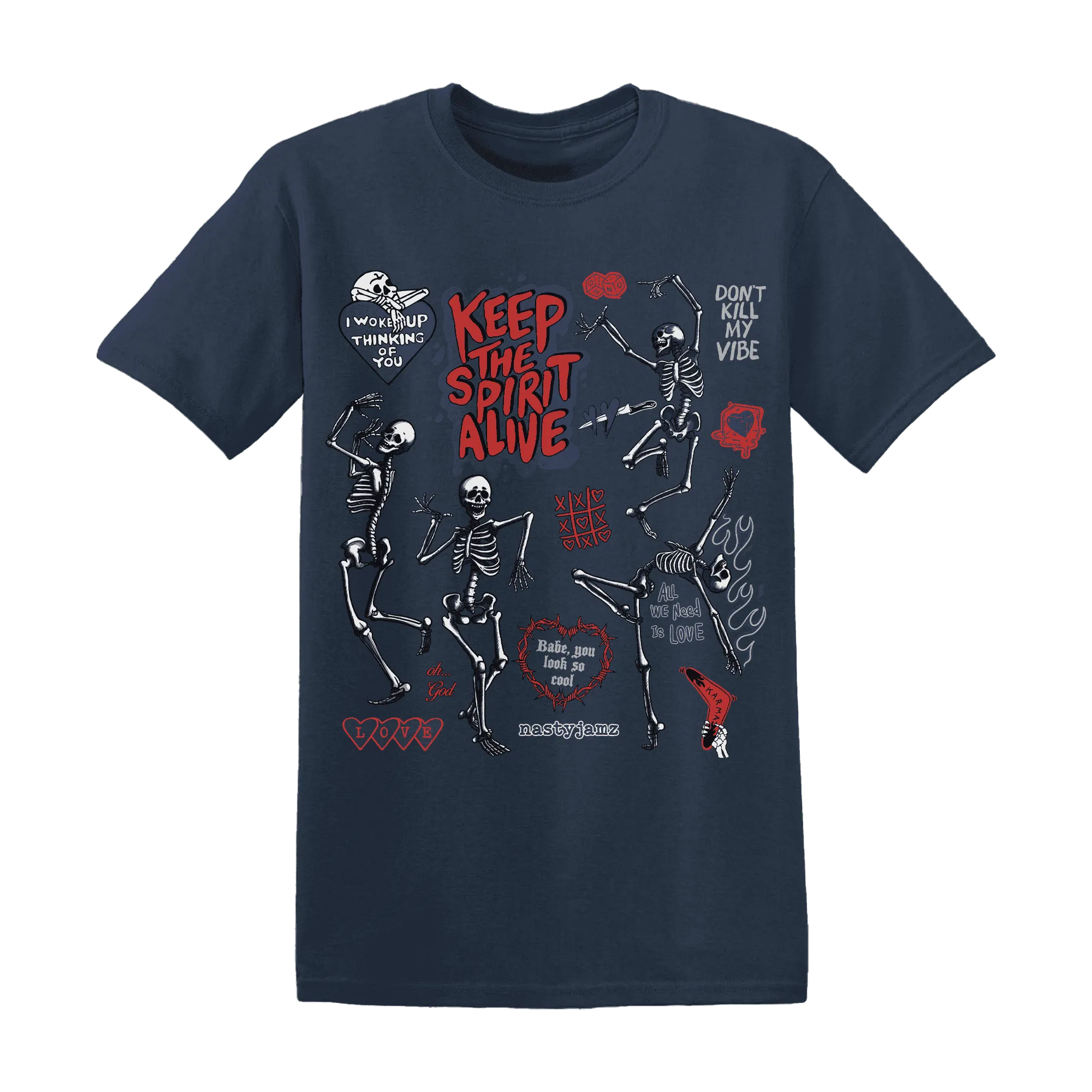 VaporMax-Air-Plus-Midnight-Navy-Gold-Black-T-Shirt-Match-Keep-The-Spirit-Alive