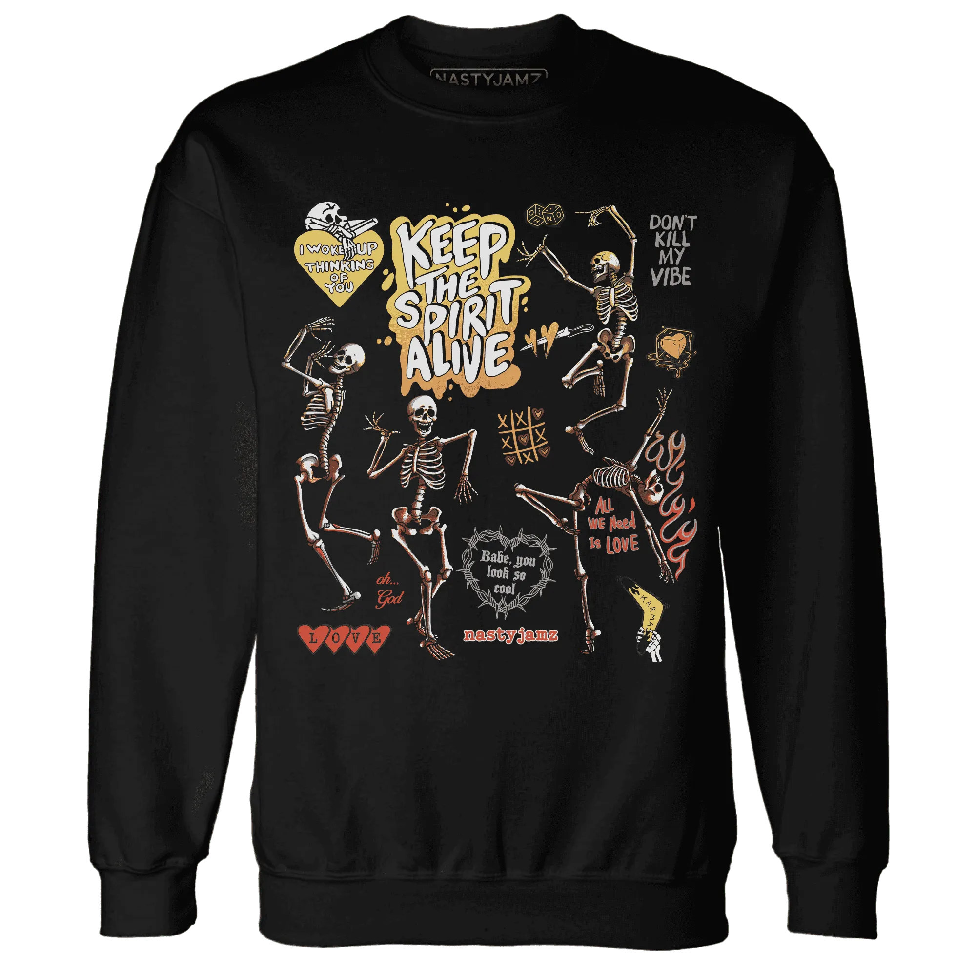 VaporMax-Crimson-Total-Orange-Plus-NastyJamz-Sweatshirt-Match-Keep-The-Spirit-Alive