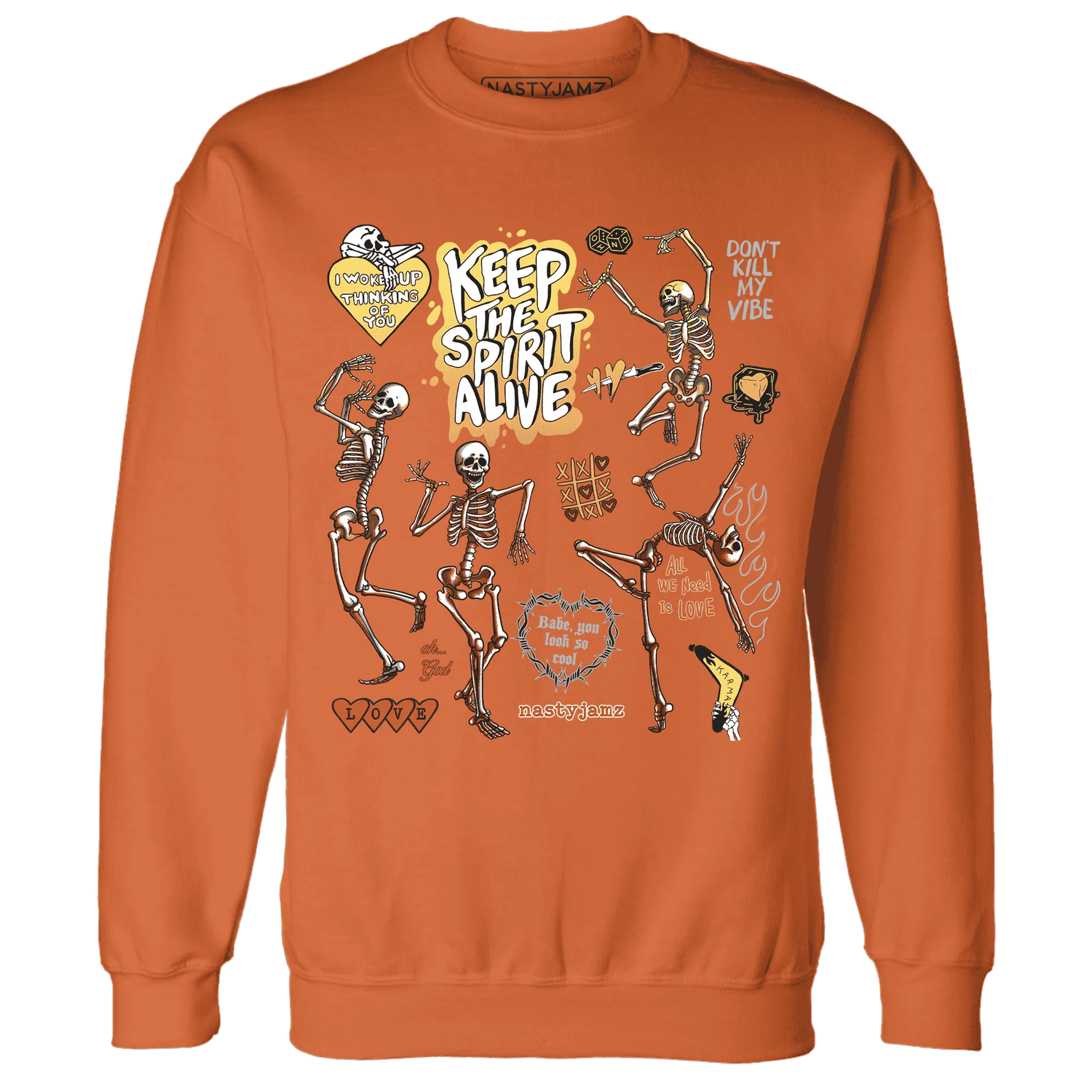 VaporMax-Crimson-Total-Orange-Plus-NastyJamz-Sweatshirt-Match-Keep-The-Spirit-Alive