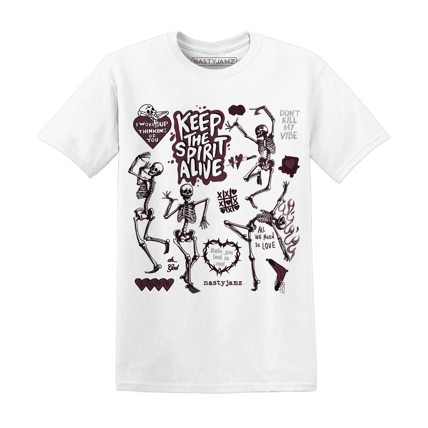 VaporMax-Night-Burgundy-NastyJamz-T-Shirt-Match-Keep-The-Spirit-Alive