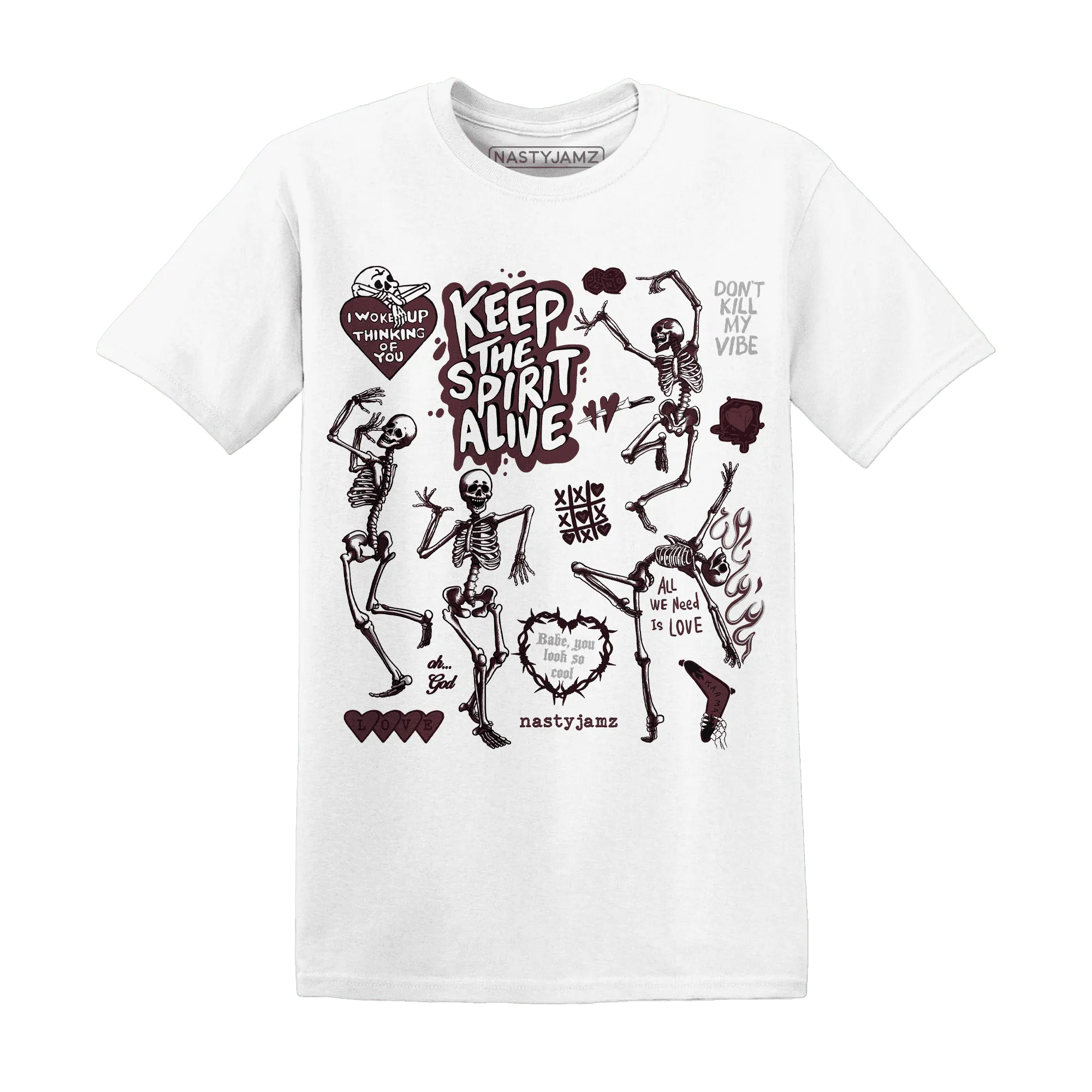 VaporMax-Night-Burgundy-NastyJamz-T-Shirt-Match-Keep-The-Spirit-Alive