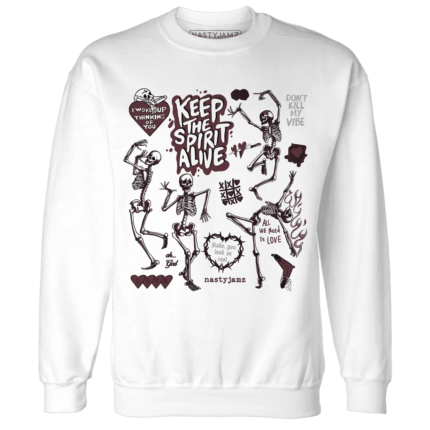 VaporMax-Night-Burgundy-NastyJamz-Sweatshirt-Match-Keep-The-Spirit-Alive