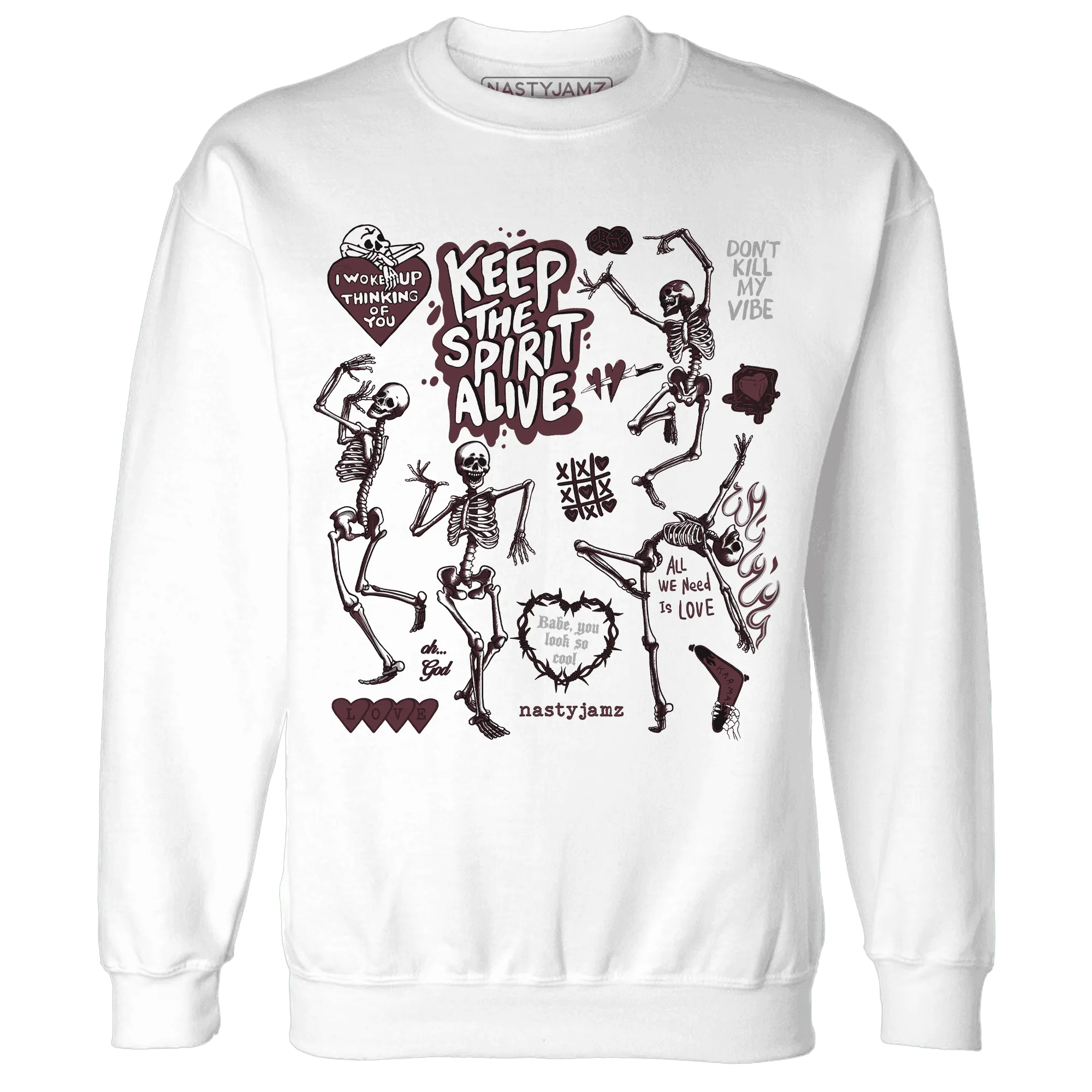 VaporMax-Night-Burgundy-NastyJamz-Sweatshirt-Match-Keep-The-Spirit-Alive