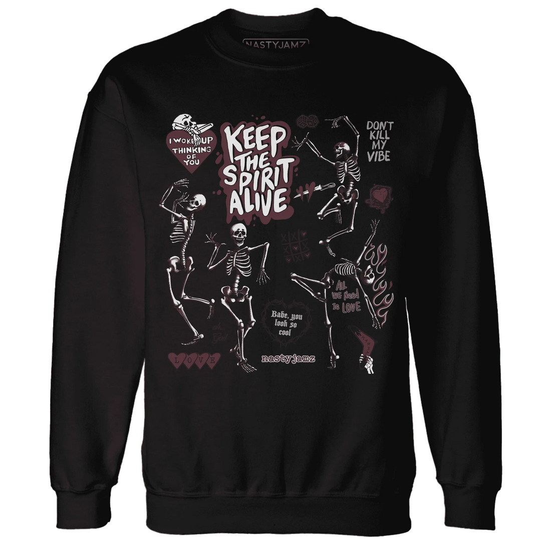 VaporMax-Night-Burgundy-NastyJamz-Sweatshirt-Match-Keep-The-Spirit-Alive
