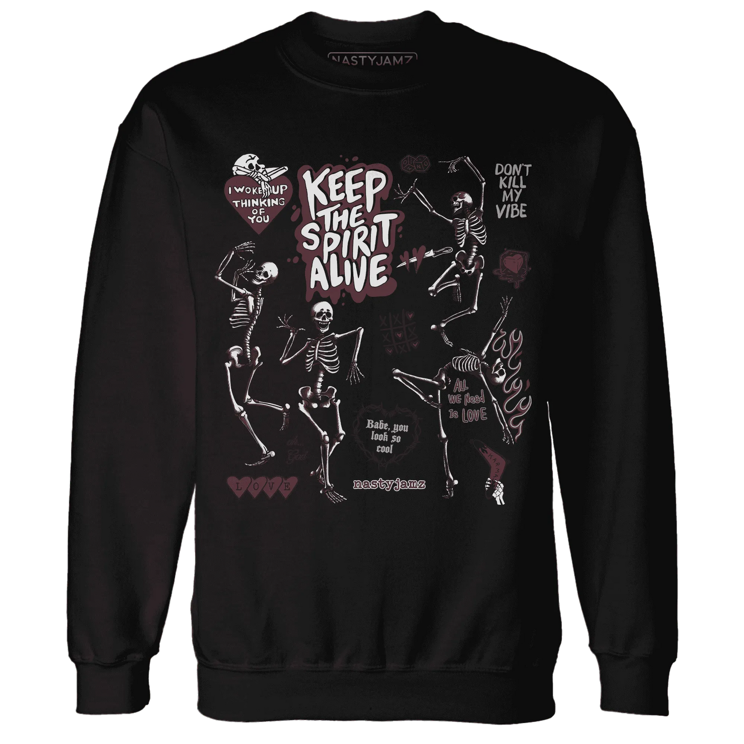VaporMax-Night-Burgundy-NastyJamz-Sweatshirt-Match-Keep-The-Spirit-Alive