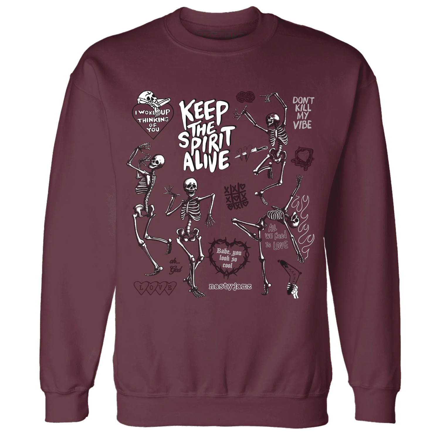 VaporMax-Night-Burgundy-NastyJamz-Sweatshirt-Match-Keep-The-Spirit-Alive