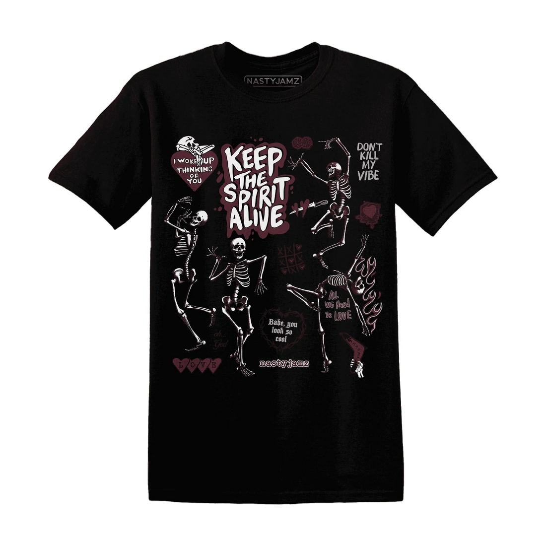 VaporMax-Night-Burgundy-NastyJamz-T-Shirt-Match-Keep-The-Spirit-Alive