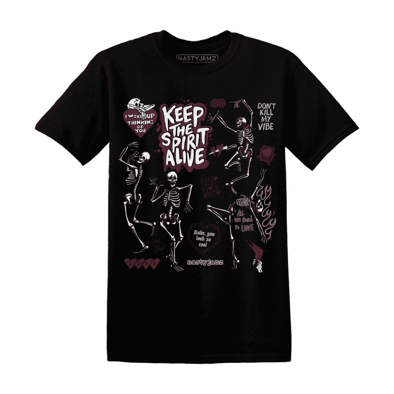 VaporMax-Night-Burgundy-NastyJamz-T-Shirt-Match-Keep-The-Spirit-Alive