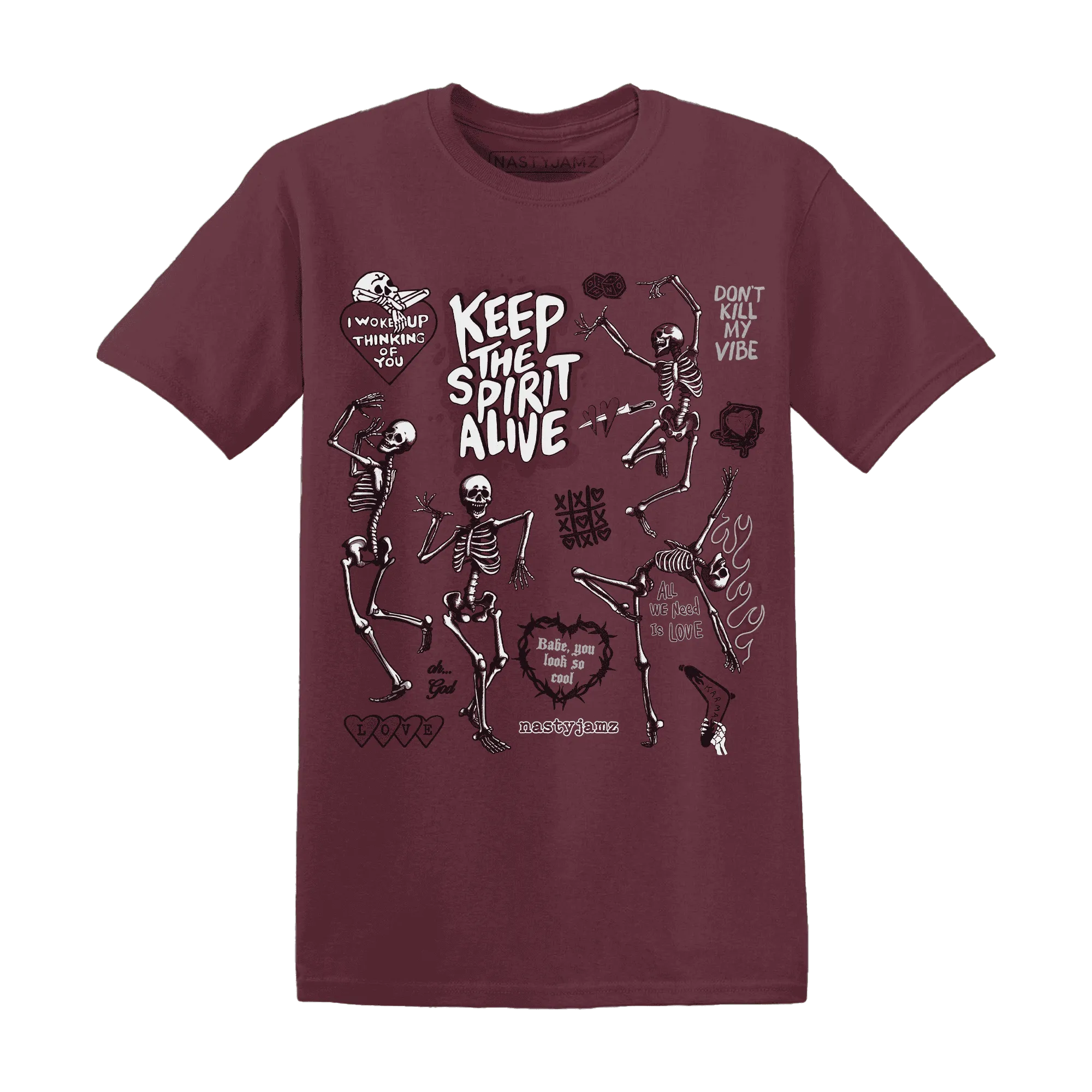 VaporMax-Night-Burgundy-NastyJamz-T-Shirt-Match-Keep-The-Spirit-Alive