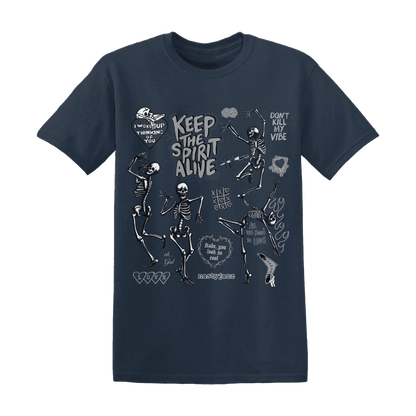 VaporMax-Plus-Midnight-Navy-White-Metallic-Silver-T-Shirt-Match-Keep-The-Spirit-Alive