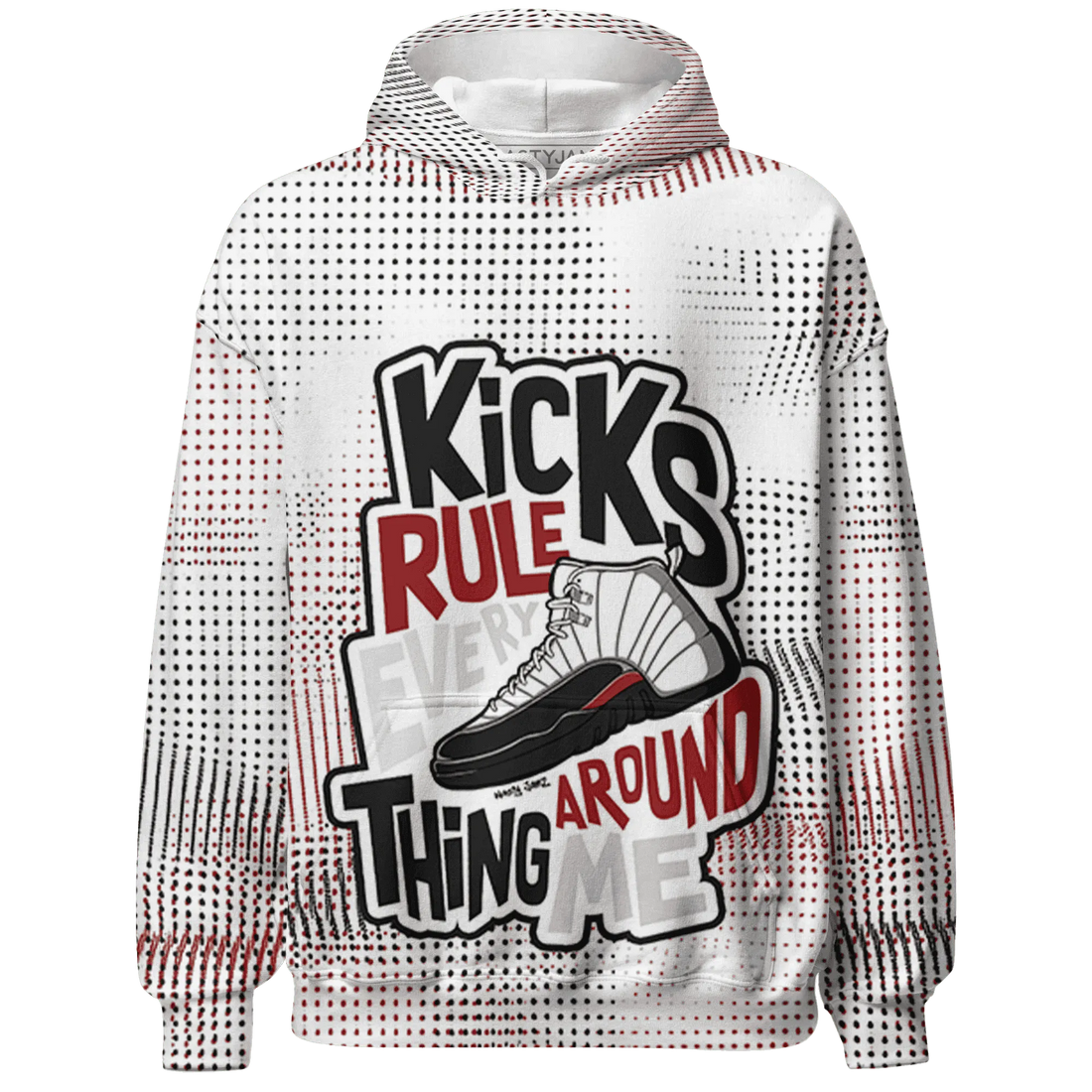 Retro-Red-Taxi-12s-Hoodie-Match-Kicks-Rule