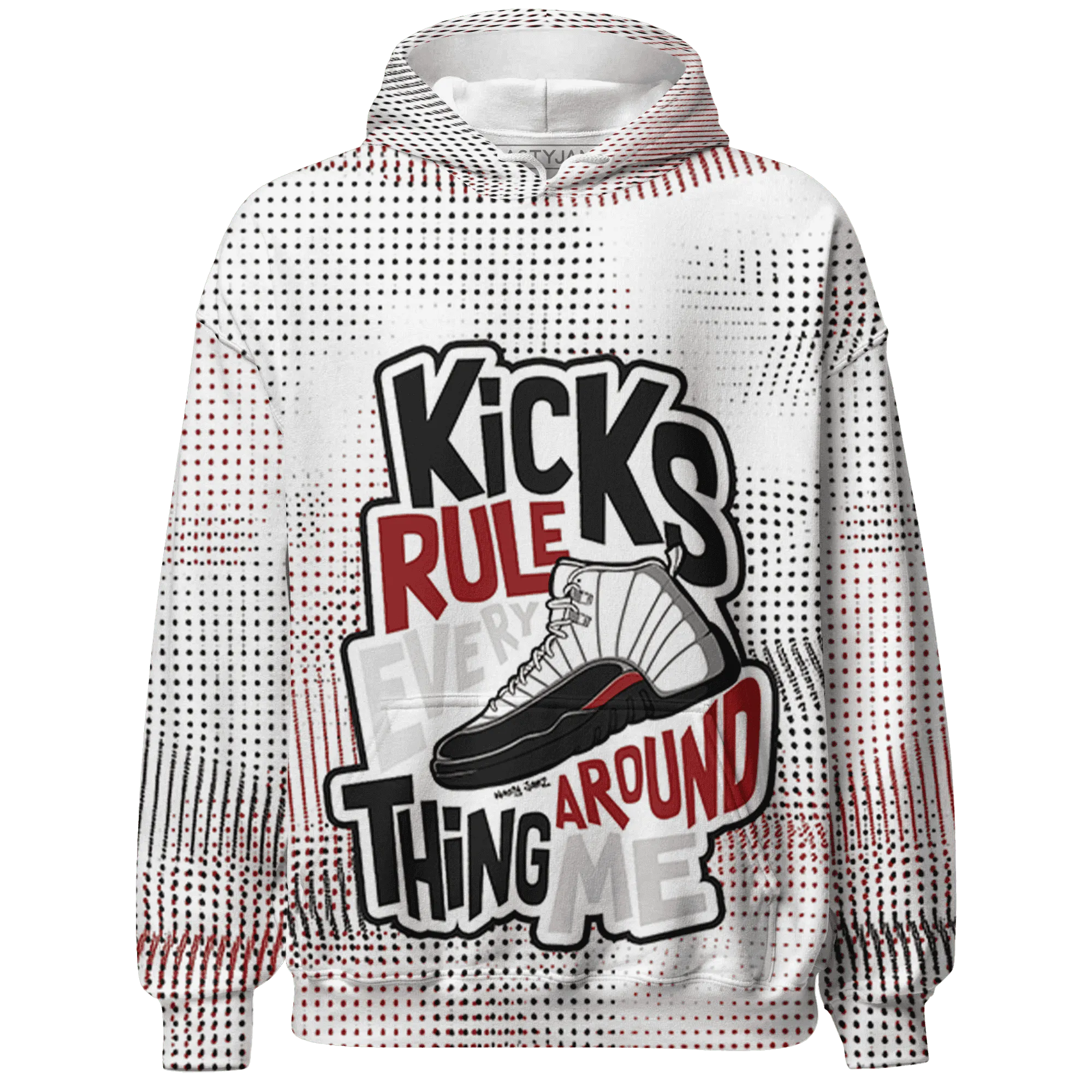 Retro-Red-Taxi-12s-Hoodie-Match-Kicks-Rule