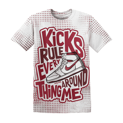 High-85-Metallic-Burgundy-1s-T-Shirt-Match-Kicks-Rule