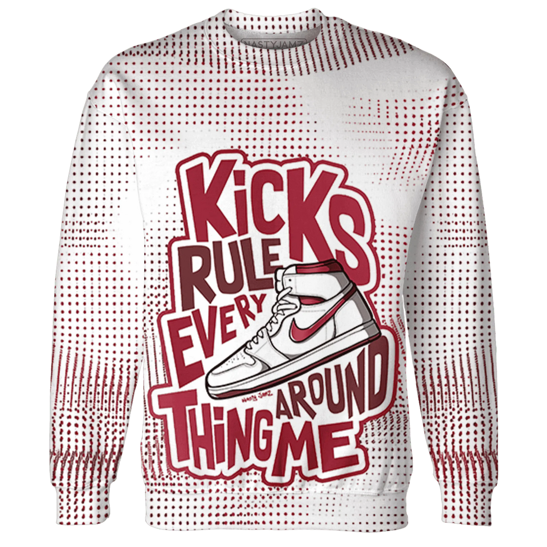 High-85-Metallic-Burgundy-1s-Sweatshirt-Match-Kicks-Rule