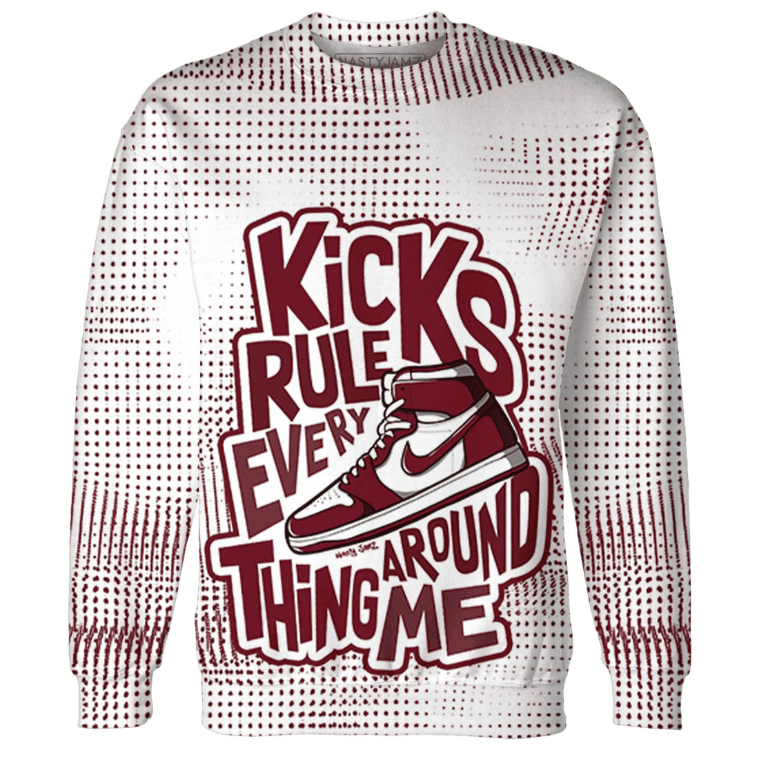 High-White-Team-Red-1s-Sweatshirt-Match-Kicks-Rule