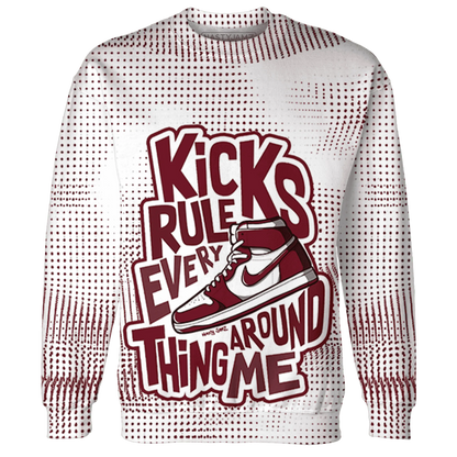 High-White-Team-Red-1s-Sweatshirt-Match-Kicks-Rule