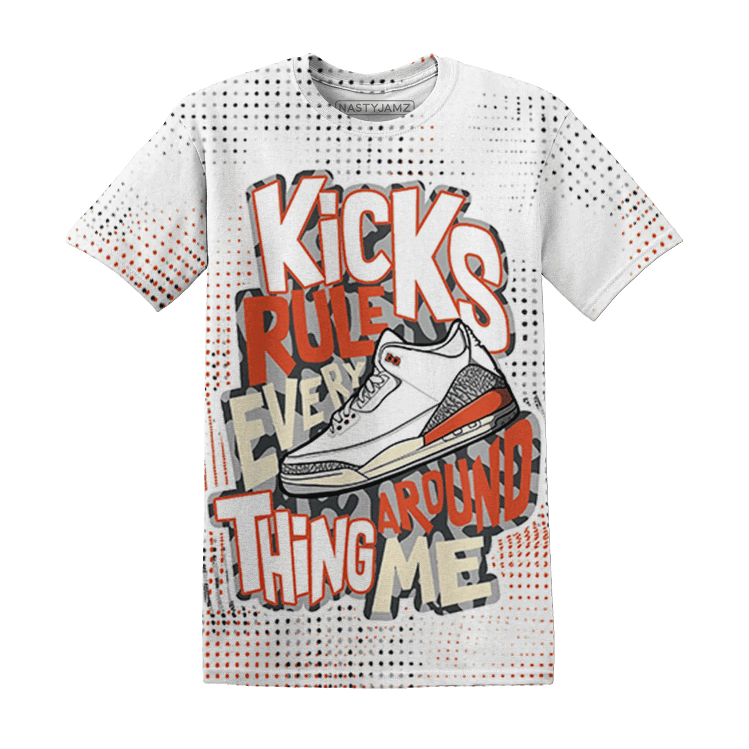 Georgia-Peach-3s-T-Shirt-Match-Kicks-Rule