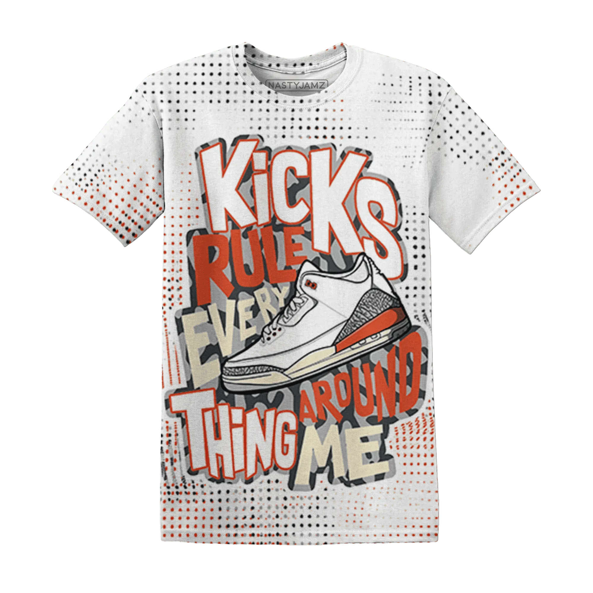 Georgia-Peach-3s-T-Shirt-Match-Kicks-Rule