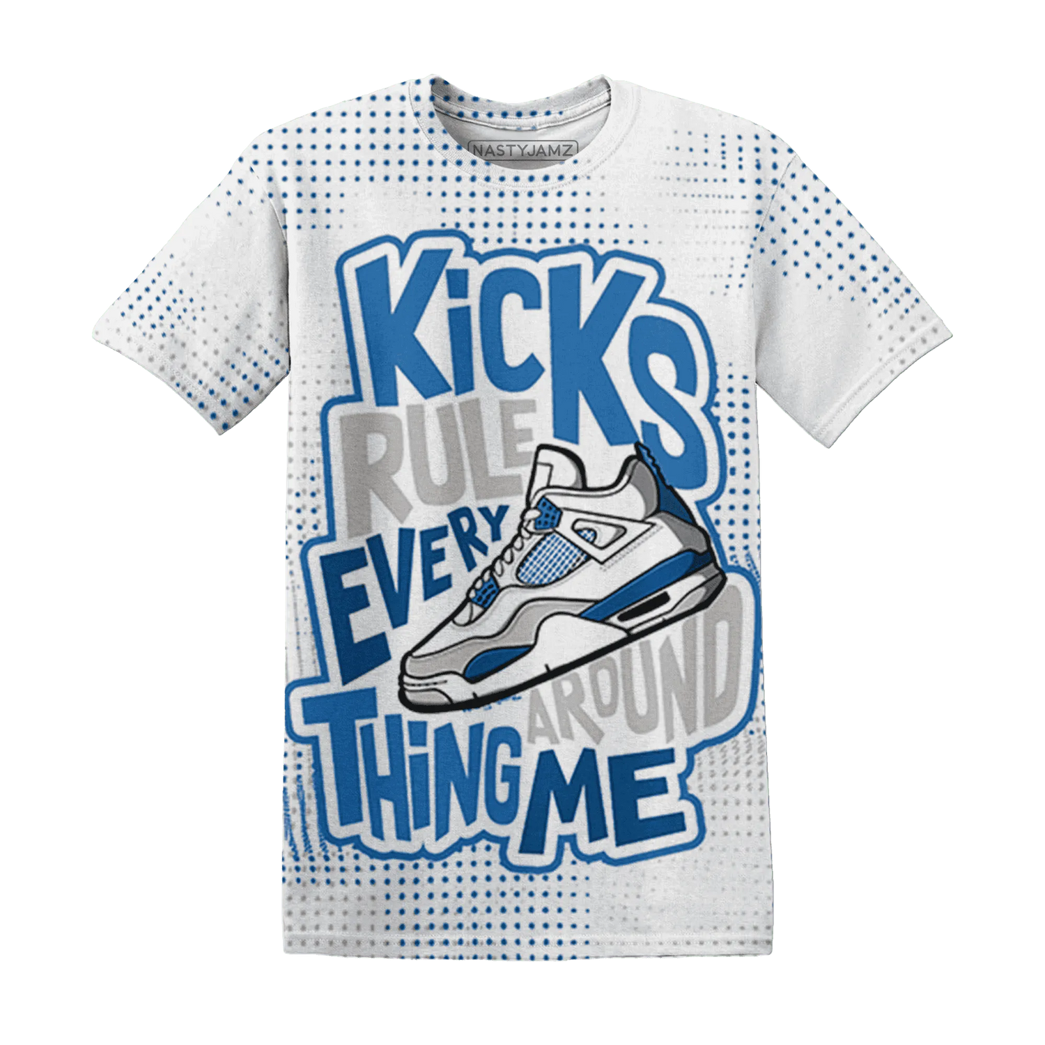 Industrial-Blue-4s-T-Shirt-Match-Kicks-Rule