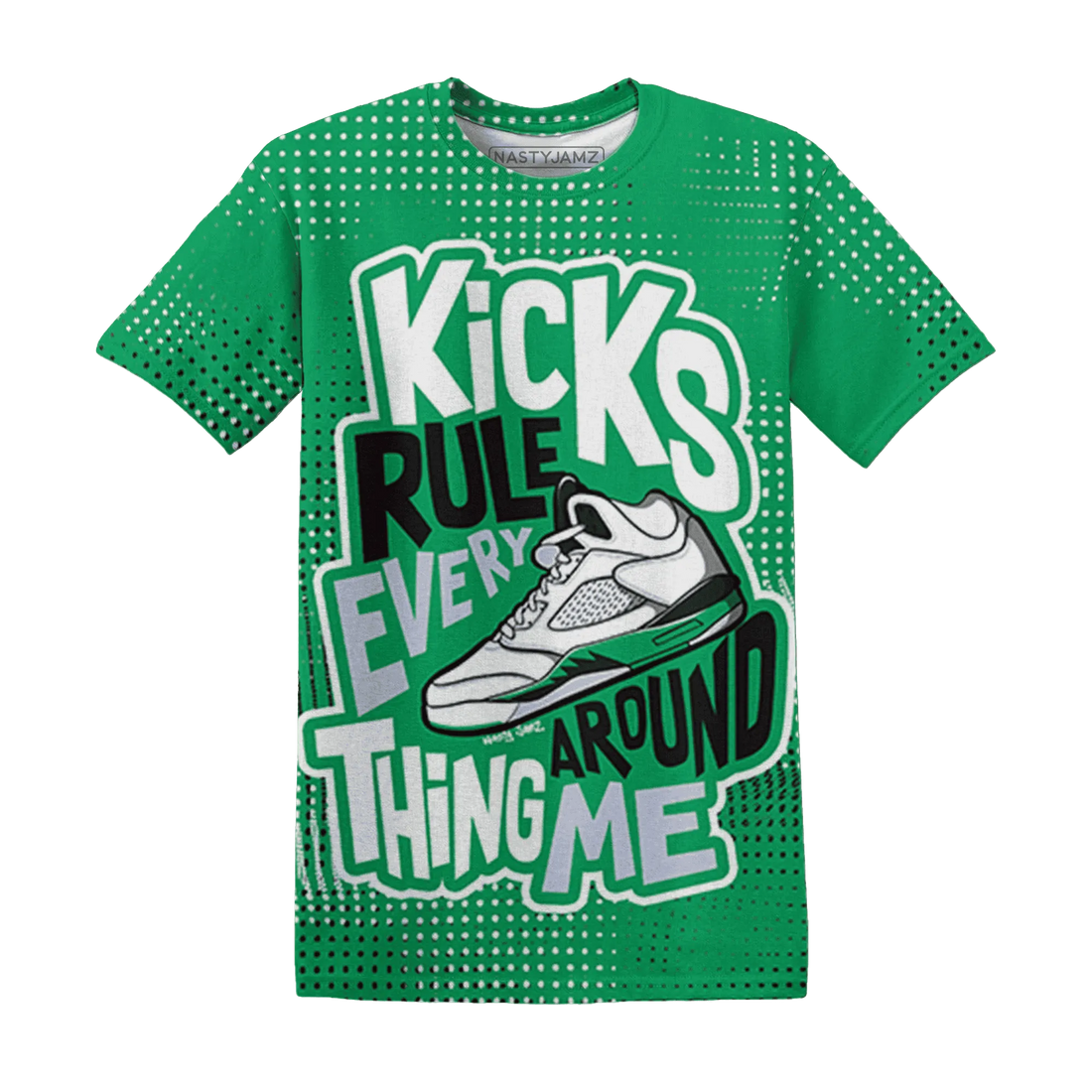 Lucky-Green-5s-T-Shirt-Match-Kicks-Rule