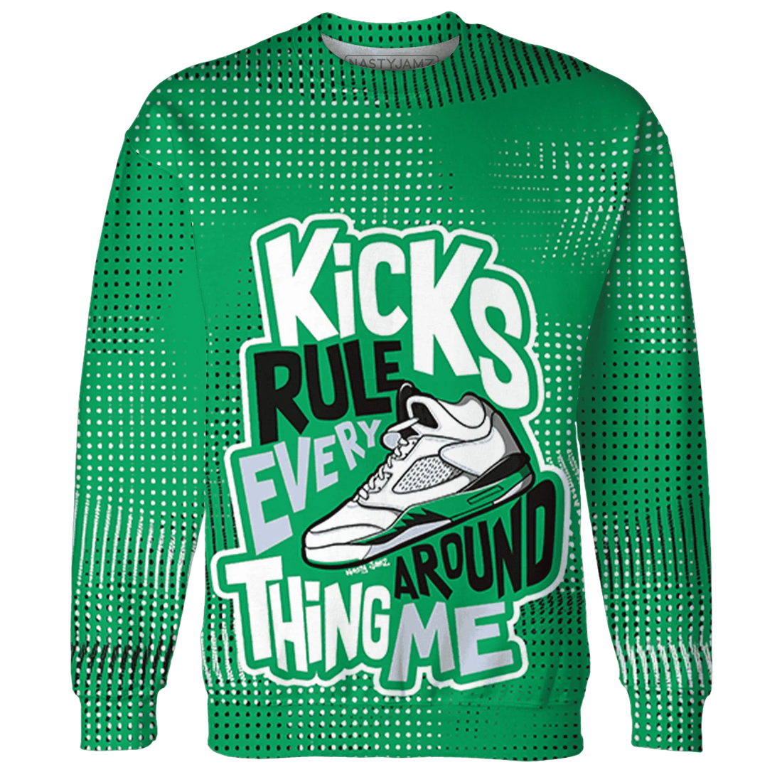 Lucky-Green-5s-Sweatshirt-Match-Kicks-Rule