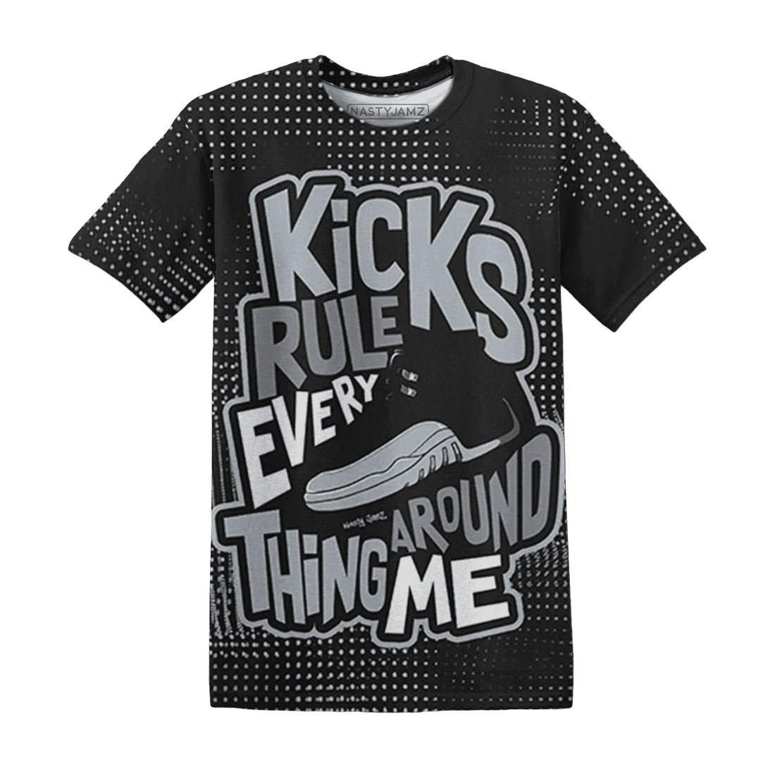Wolf-Grey-12s-T-Shirt-Match-Kicks-Rule-3D