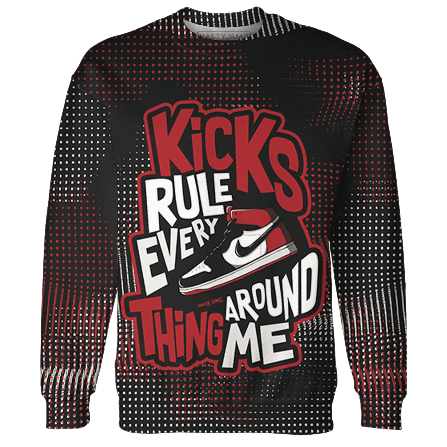 Black-Toe-Reimagined-Red-White-1s-NastyJamz-Sweatshirt-Match-Kicks-Rule-3D