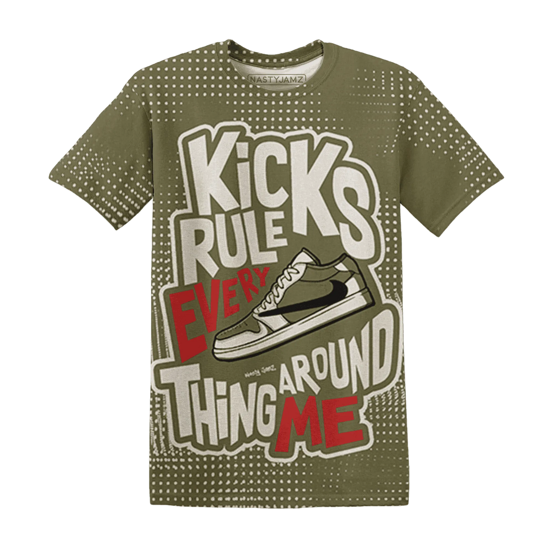 Medium-Olive-1s-T-Shirt-Match-Kicks-Rule-3D