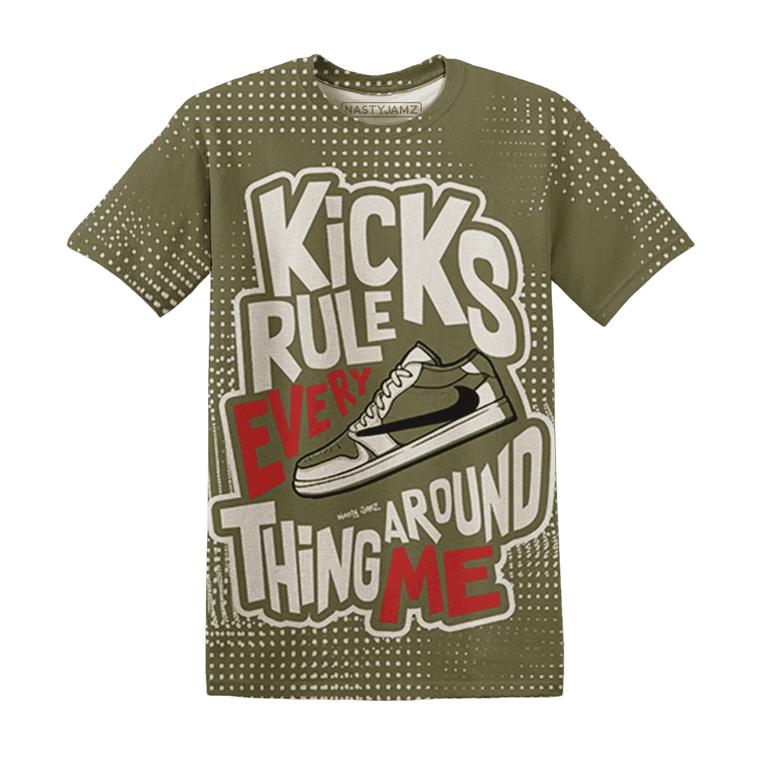 Medium-Olive-1s-T-Shirt-Match-Kicks-Rule-3D