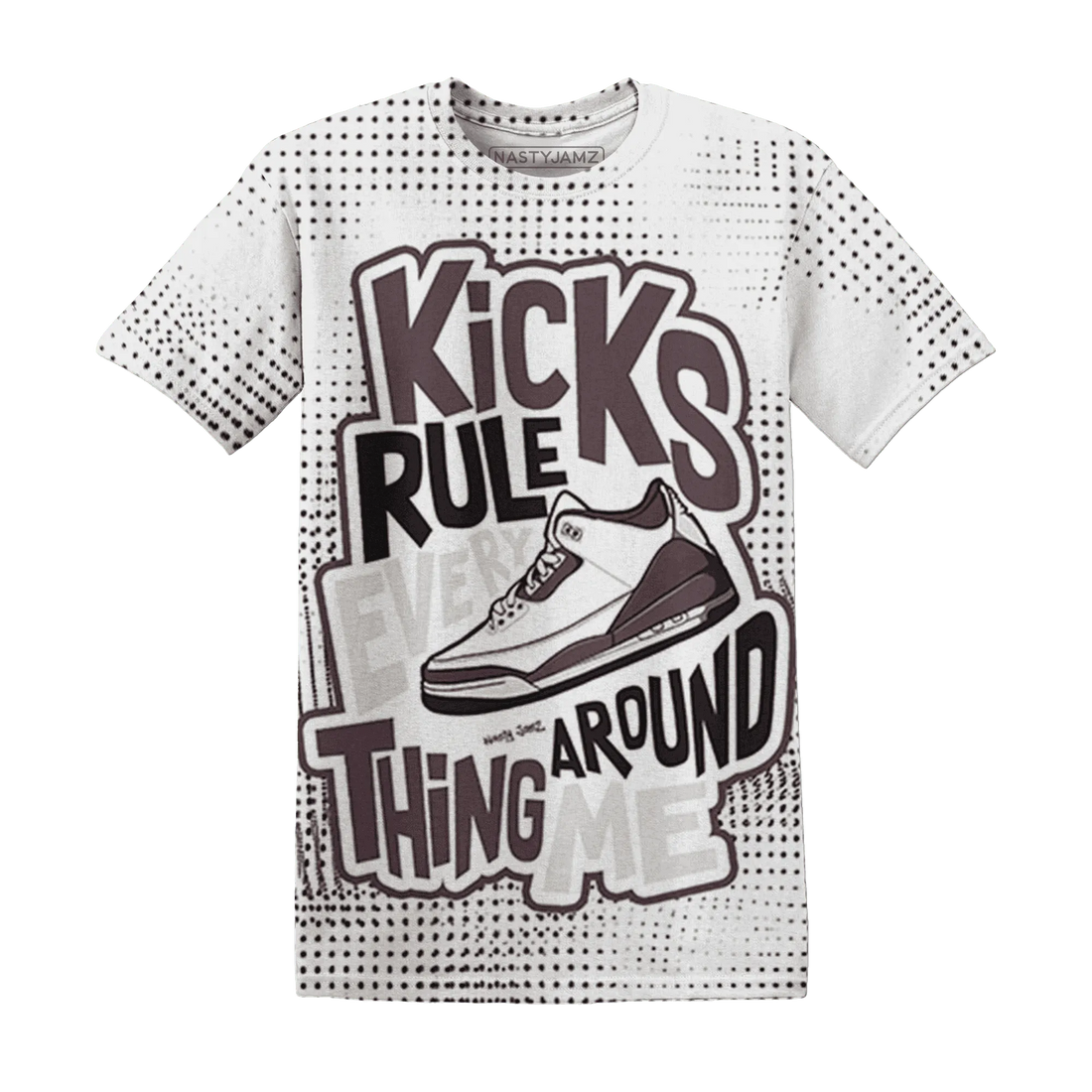 Burgundy-Crush-3s-T-Shirt-Match-Kicks-Rule-3D