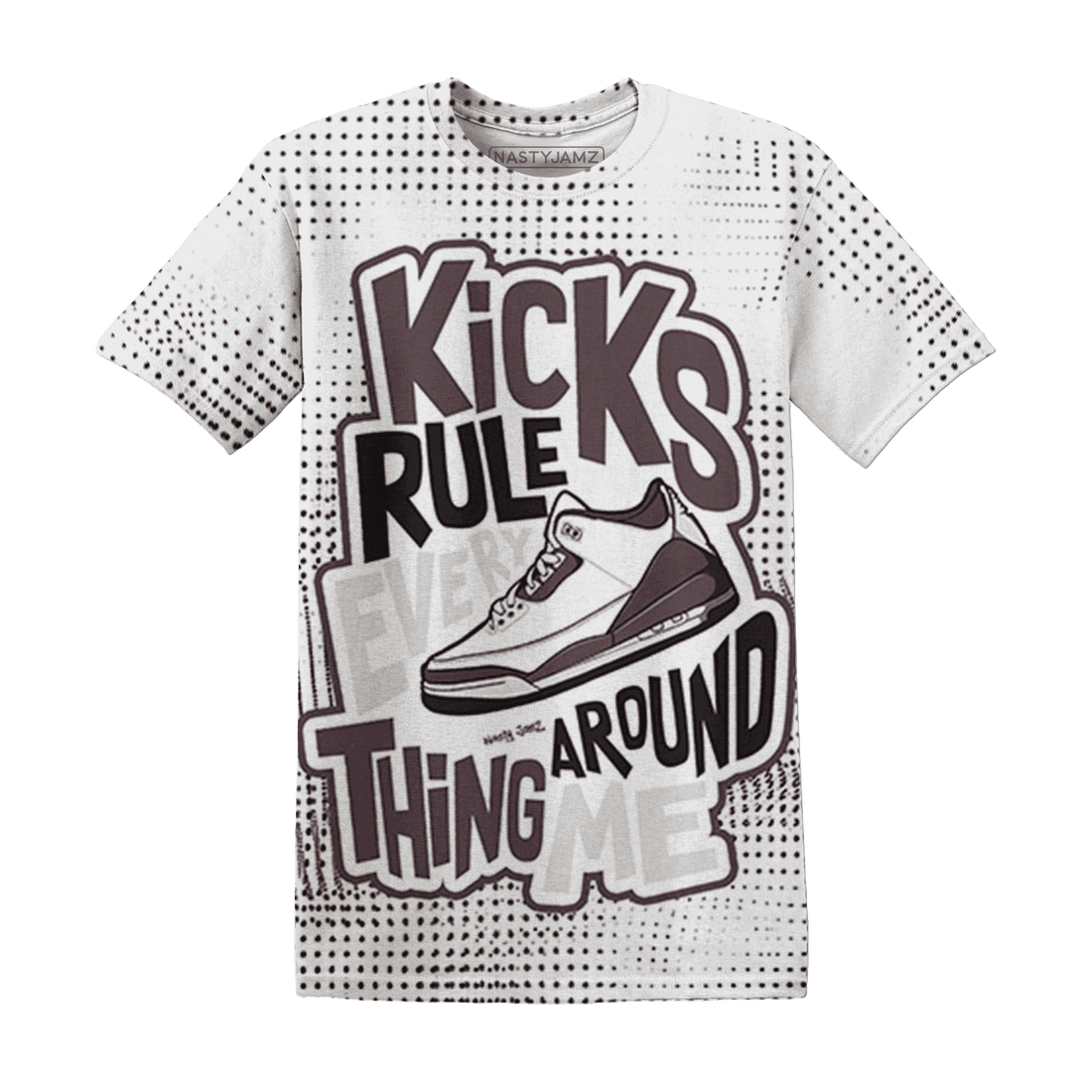 Burgundy-Crush-3s-T-Shirt-Match-Kicks-Rule-3D