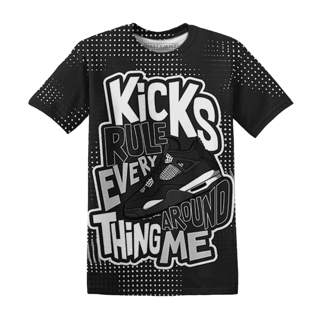 White-Thunder-4s-T-Shirt-Match-Kicks-Rule-3D