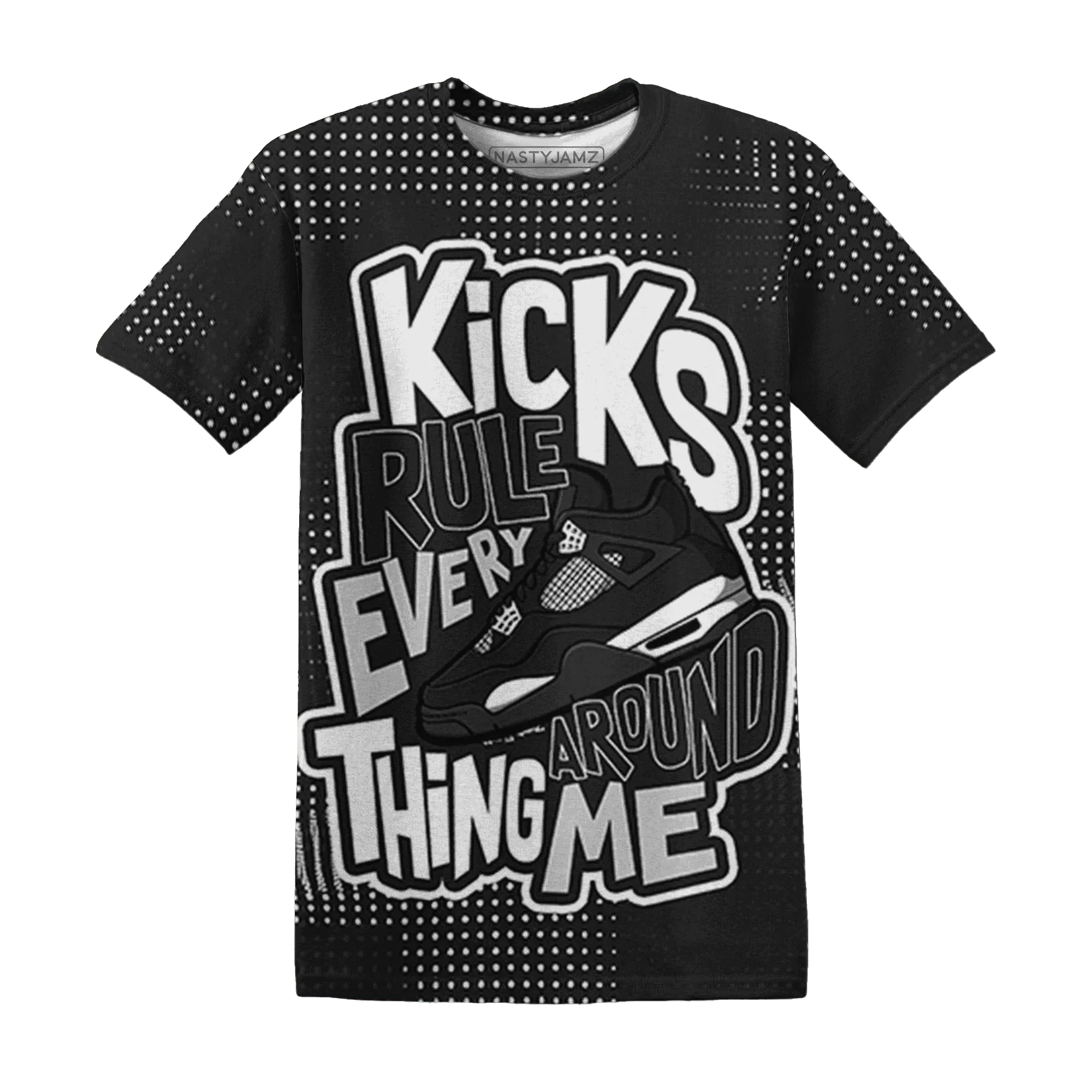 White-Thunder-4s-T-Shirt-Match-Kicks-Rule-3D