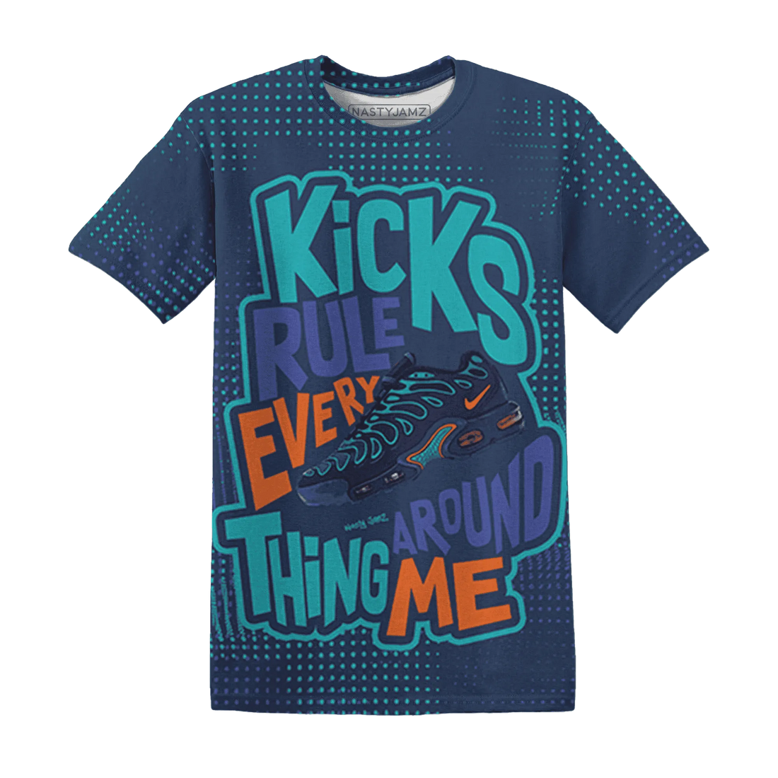 AM-Plus-Drift-Midnight-Navy-Total-Orange-Dusty-Cactus-T-Shirt-Match-Kicks-Rule-3D