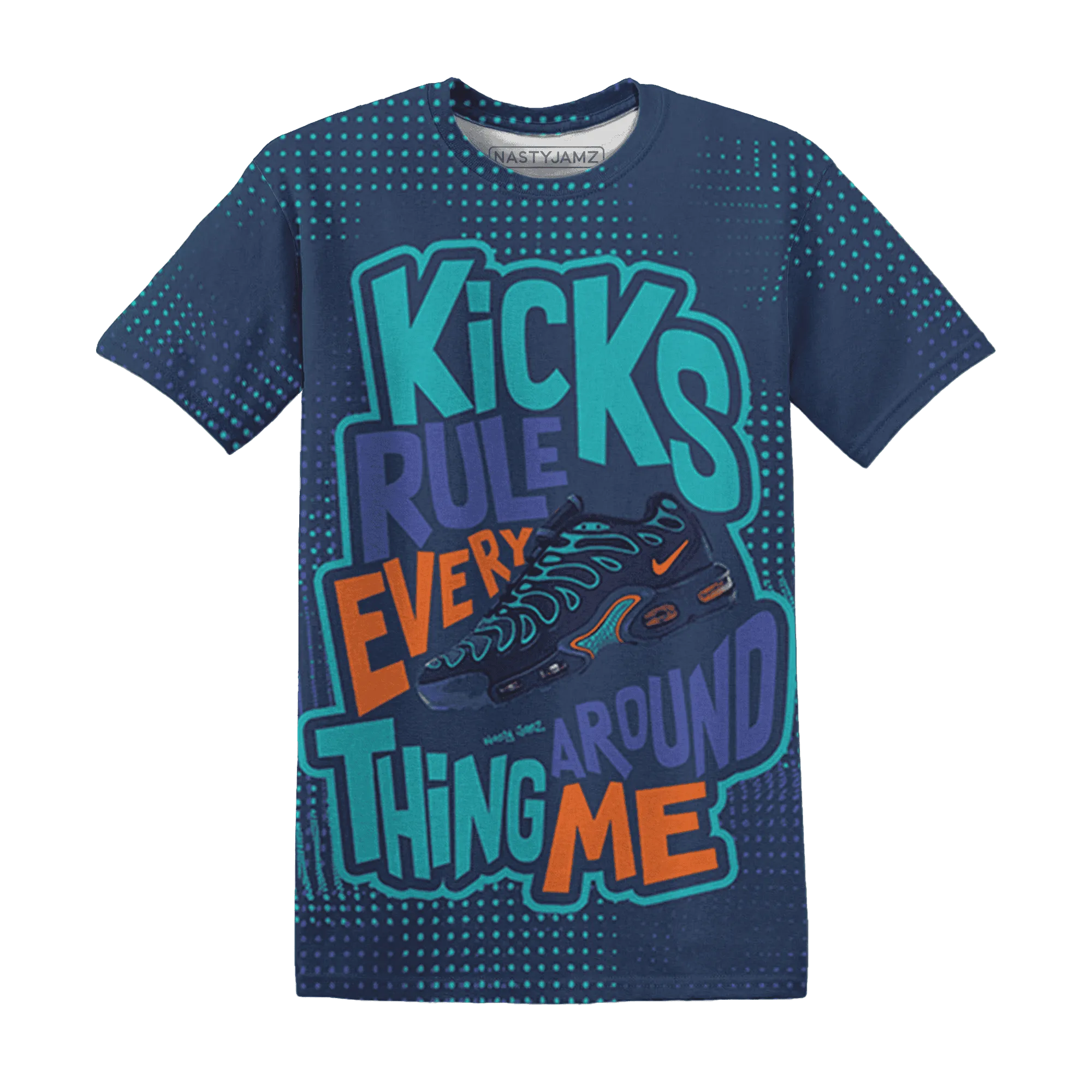 AM-Plus-Drift-Midnight-Navy-Total-Orange-Dusty-Cactus-T-Shirt-Match-Kicks-Rule-3D