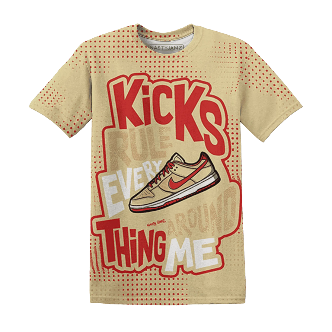 Dunk-Strawberry-Waffle-NastyJamz-T-Shirt-Match-Kicks-Rule-3D