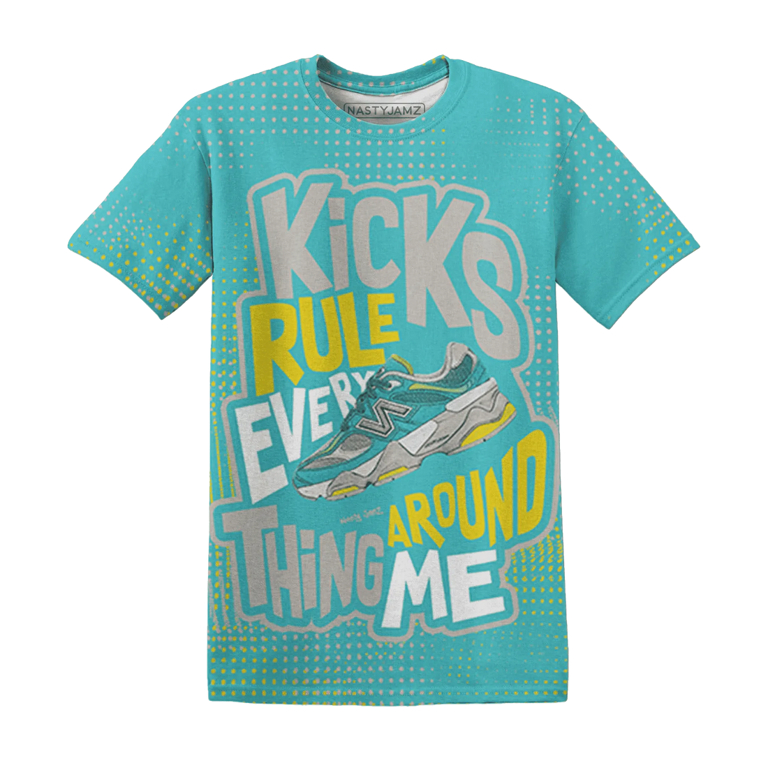 NBL-Cyan-Burst-9060-T-Shirt-Match-Kicks-Rule-3D