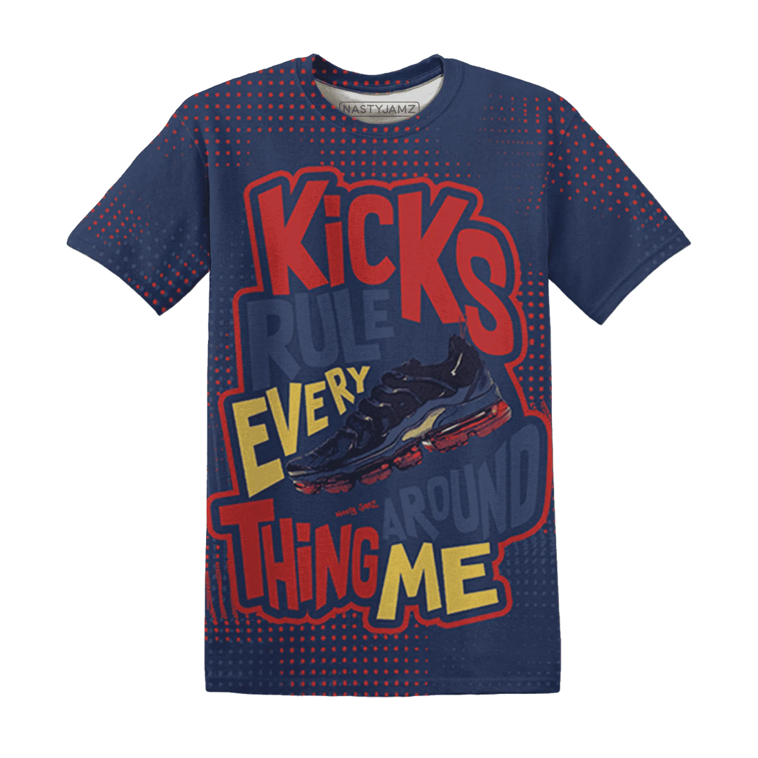 VaporMax-Air-Plus-Midnight-Navy-Gold-Black-T-Shirt-Match-Kicks-Rule-3D