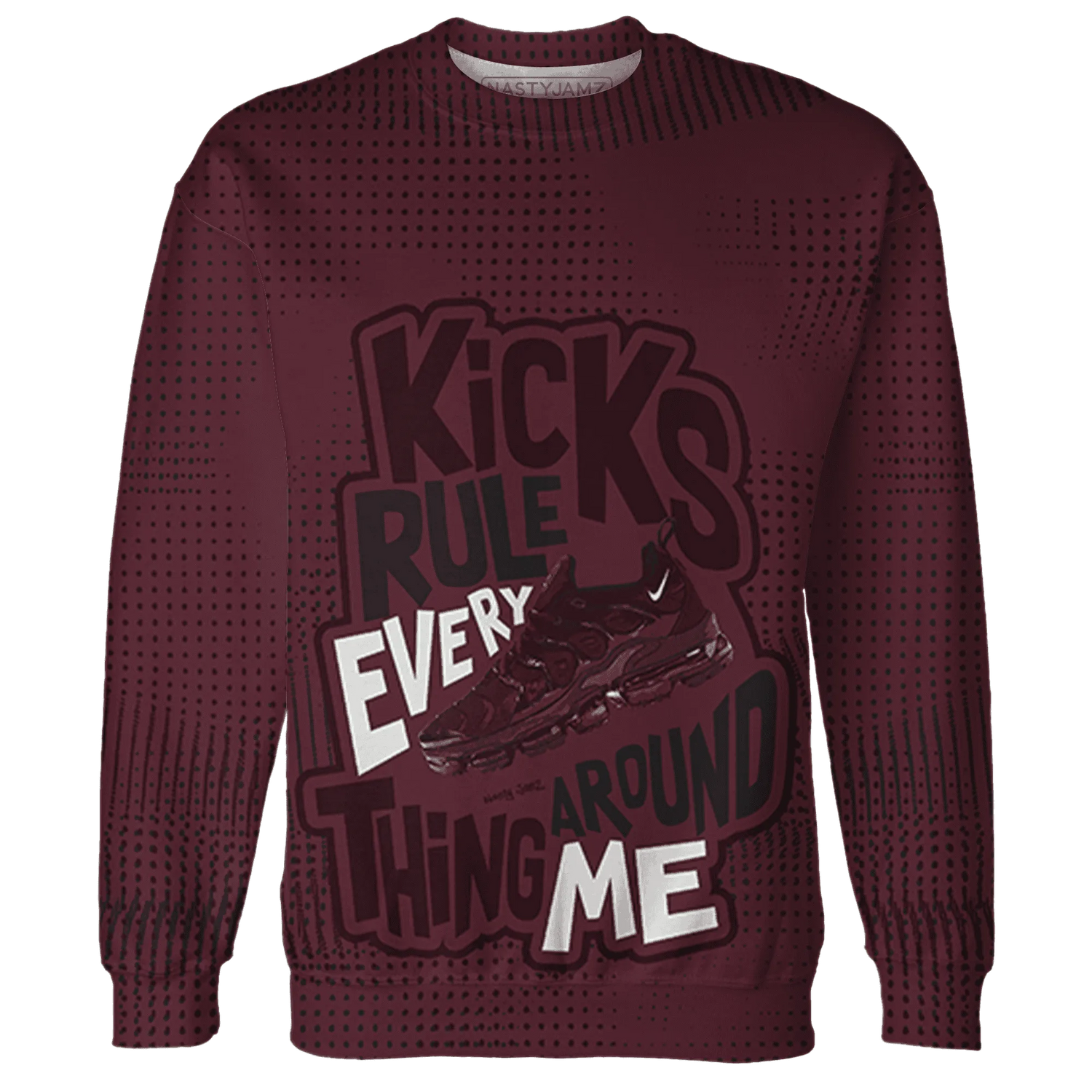 VaporMax-Night-Maron-Burgundy-Sweatshirt-Match-Kicks-Rule-3D