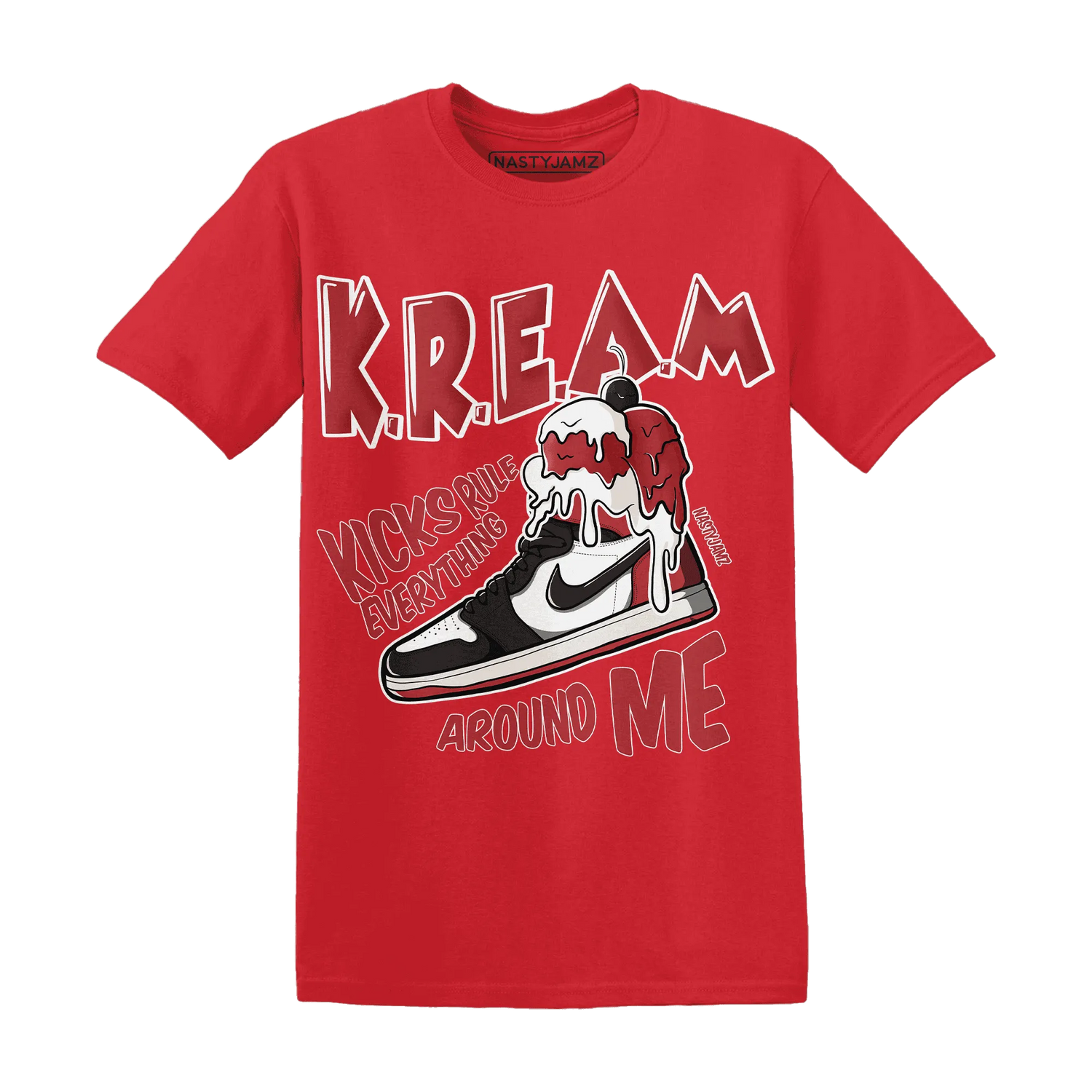 Black-Toe-Reimagined-Red-White-1s-T-Shirt-Match-Kream-Sneaker