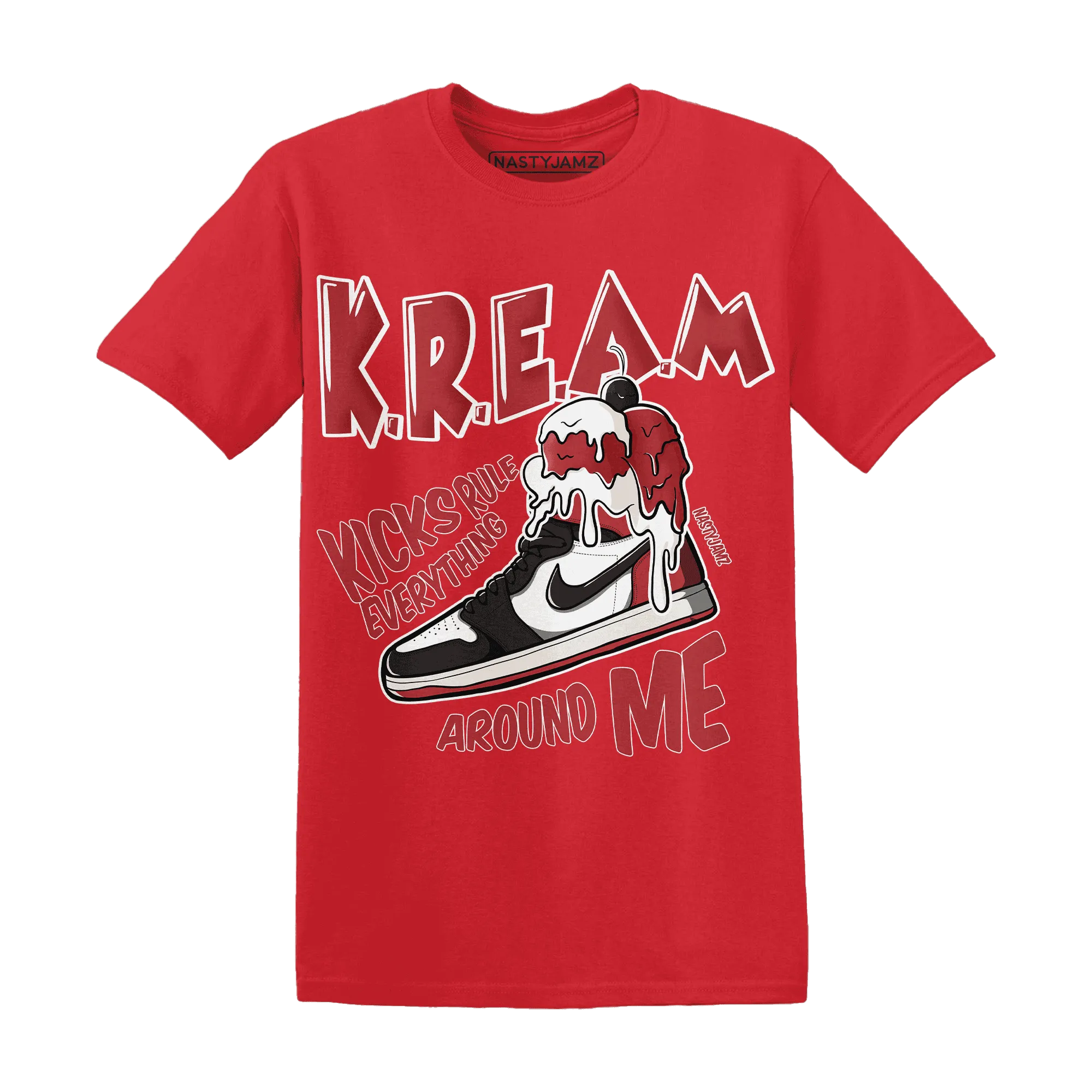 Black-Toe-Reimagined-Red-White-1s-T-Shirt-Match-Kream-Sneaker