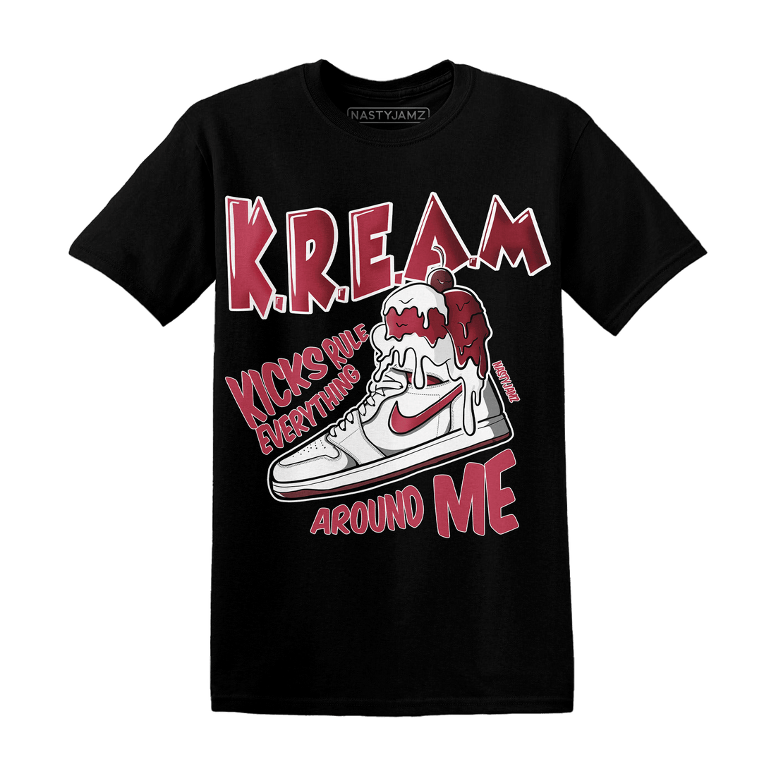 High 85 Metallic Burgundy 1s T Shirt Match Kream Sneaker - NastyJamz