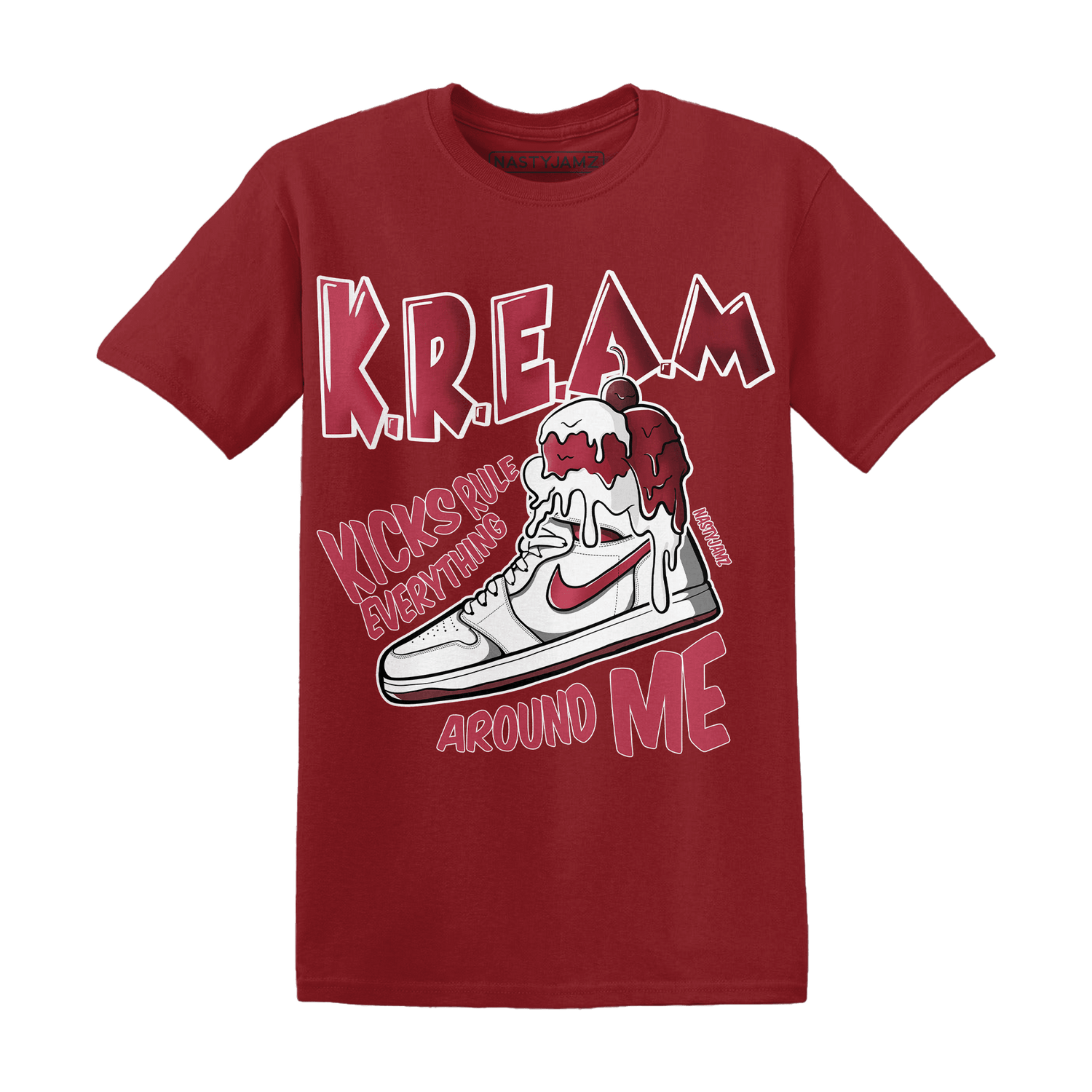 High 85 Metallic Burgundy 1s T Shirt Match Kream Sneaker - NastyJamz