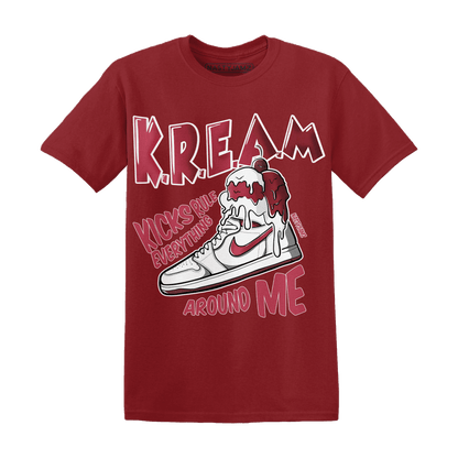 High 85 Metallic Burgundy 1s T Shirt Match Kream Sneaker - NastyJamz