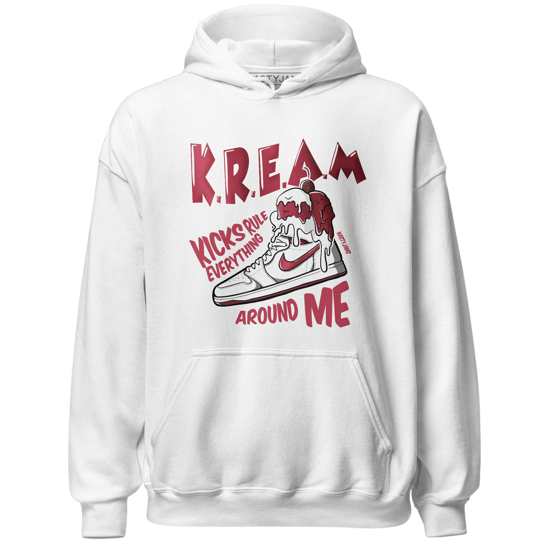 High 85 Metallic Burgundy 1s Hoodie Match Kream Sneaker - NastyJamz
