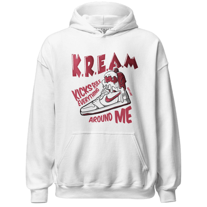High 85 Metallic Burgundy 1s Hoodie Match Kream Sneaker - NastyJamz