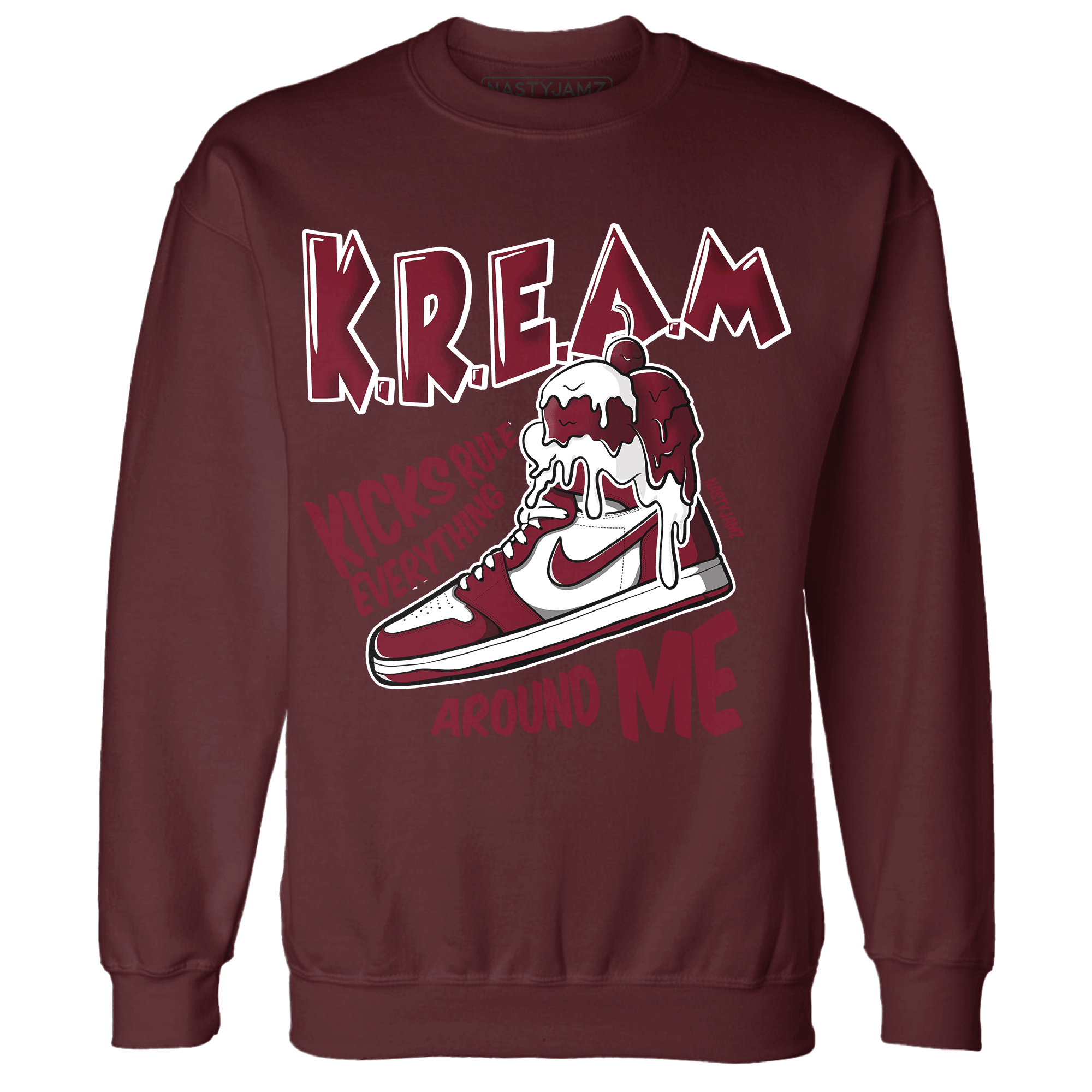High White Team Red 1s Sweatshirt Match Kream Sneaker - NastyJamz