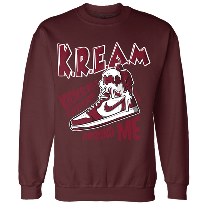 High White Team Red 1s Sweatshirt Match Kream Sneaker - NastyJamz