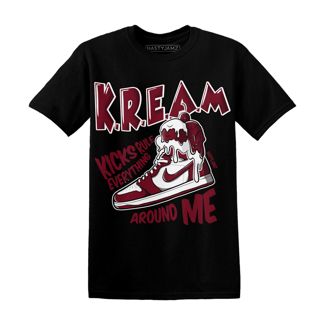 High White Team Red 1s T Shirt Kream Sneaker - NastyJamz